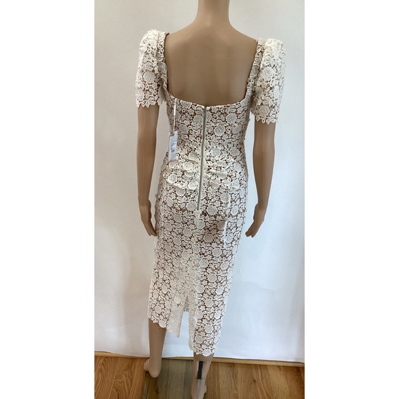 SELF-PORTRAIT LACE EMBELLISHED MIDI DRESS SS/2022 COLLECTION - Picture 4 of 8